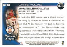 将图片加载到图库查看器,2010 Topps Update Chris Young AS US-124 Arizona Diamondbacks