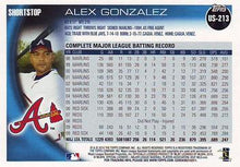 将图片加载到图库查看器,2010 Topps Update Alex Gonzalez US-213 Atlanta Braves