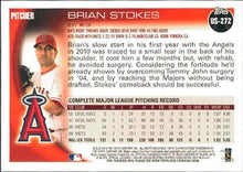 将图片加载到图库查看器,2010 Topps Update Brian Stokes US-272 Los Angeles Angels