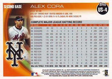 将图片加载到图库查看器,2010 Topps Update Alex Cora US-4 New York Mets