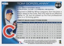 将图片加载到图库查看器,2010 Topps Update Tom Gorzelanny US-51 Chicago Cubs