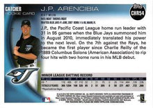 Load image into Gallery viewer, 2010 Topps Update Chrome Rookie Refractor J.P. Arencibia #CHR54 Toronto Blue Jays