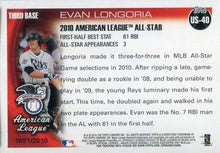 Load image into Gallery viewer, 2010 Topps Update Gold Parallel 208/2010 Evan Longoria #US-40 Tampa Bay Rays