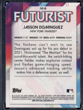 Load image into Gallery viewer, 2021 Bowman #FUT-JD Jasson Dominguez Futurist Aqua Refractor #/125