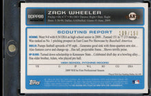 Load image into Gallery viewer, 2009 Bowman Draft Prospects Chrome Blue Refractor /150 Zack Wheeler #BDPP86 Auto