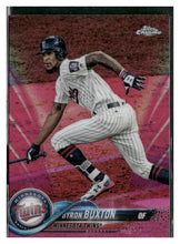 تحميل الصورة إلى عارض المعرض، 2018 Topps Chrome #47 Byron Buxton Pink Refractor