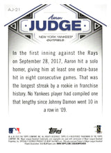 Load image into Gallery viewer, 2019 Topps #AJ-21 Aaron Judge Aaron Judge Star Player Highlights