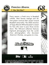 将图片加载到图库查看器,2023 Topps Black & White #68 Francisco Alvarez