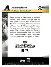 将图片加载到图库查看器,2023 Topps Black & White #SS9 Randy Johnson Shutter Speed