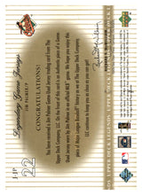 تحميل الصورة إلى عارض المعرض، 2000 Upper Deck Legends #J-JP Jim Palmer Legendary Game Jerseys