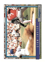 Load image into Gallery viewer, 1992 Topps #581a Stan Javier Gold Winners print code F*