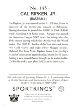 Load image into Gallery viewer, 2023 Sportkings Volume 4 #145 Cal Ripken Jr. Silver
