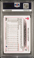 Load image into Gallery viewer, 2022 Topps Chrome Sonic #220 Bryce Harper Aqua RayWave Refractor PSA 9 #/199