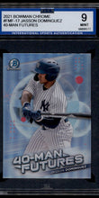 Load image into Gallery viewer, 2021 Bowman Chrome #FMF-17 Jasson Dominguez 40-Man Futures ISA 9