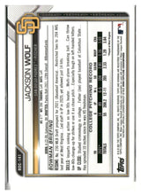 Load image into Gallery viewer, 2021 Bowman Draft #BDC-141 Jackson Wolf Chrome Green Refractor #/99