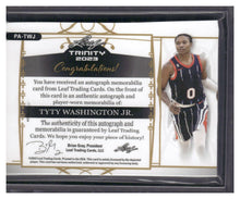 Load image into Gallery viewer, 2023 Leaf Trinity #PA-TWJ TyTy Washington Jr. Patch Autographs Gold
