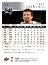 تحميل الصورة إلى عارض المعرض، 2008-09 Upper Deck First Edition #135 Hedo Turkoglu