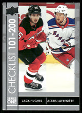 将图片加载到图库查看器,2021-22 Upper Deck #200 Jack Hughes / Alexis Lafreniere