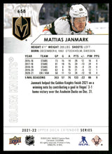 تحميل الصورة إلى عارض المعرض، 2021-22 Upper Deck #658 Mattias Janmark