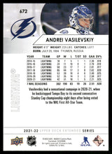 将图片加载到图库查看器,2021-22 Upper Deck #672 Andrei Vasilevskiy