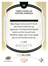 将图片加载到图库查看器,2022 Upper Deck Allure Marvel Studios #26 Chris Evans as Captain America