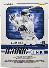 将图片加载到图库查看器,2020 Panini Absolute Baseball Iconic Ink #IC-AJ Aaron Judge 02/15
