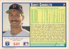 将图片加载到图库查看器,1991 Score Scott Garrelts #541 San Francisco Giants