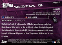 将图片加载到图库查看器,2017 Topps Chrome David Dahl Rookie #HMT100 Colorado Rockies