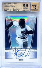 Load image into Gallery viewer, 2011 Leaf Metal Draft Prismatic Blue Ichiro Suzuki On Card Auto BGS 9.5 /10