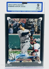 Load image into Gallery viewer, 2018 Topps Holiday Aaron Judge #HMW99 ISA 9 MINT NEW YORK YANKEES
