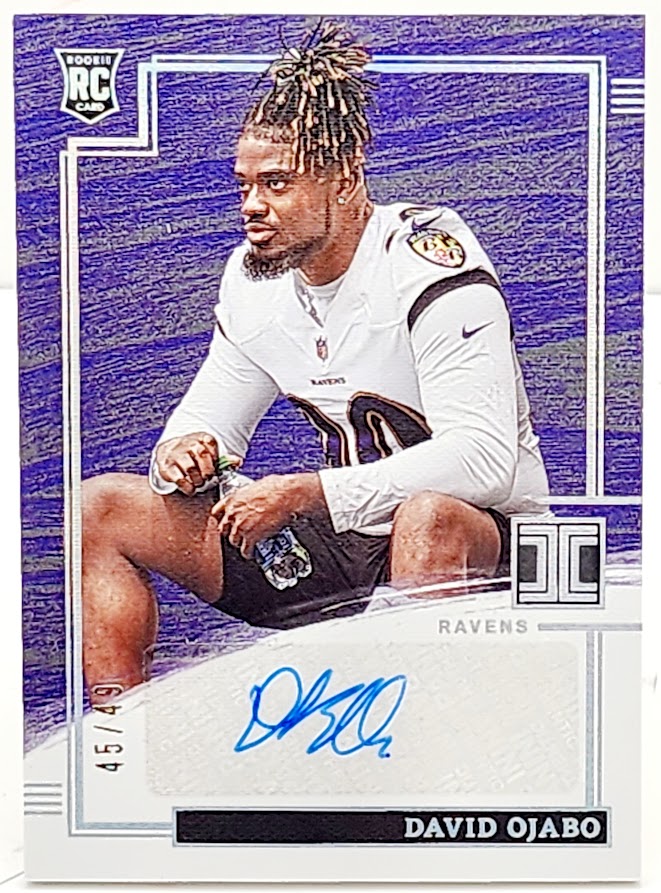 2022 Mosaic David Ojabo SP Red Prizm Rookie Autograph Baltimore Ravens RC  Auto