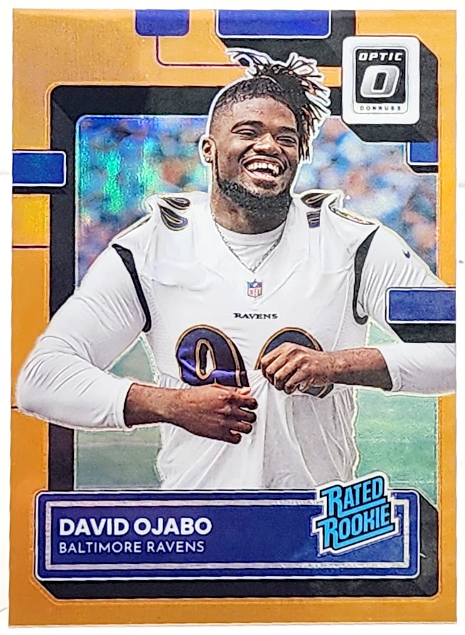 2022 Mosaic David Ojabo SP Red Prizm Rookie Autograph Baltimore Ravens RC  Auto