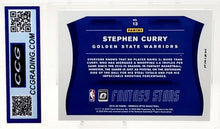 تحميل الصورة إلى عارض المعرض، 2019 Donruss Optic Fantasy Stars #13 Stephen Curry Warriors CCG 10 Gem Mint