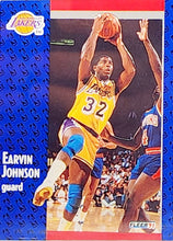 将图片加载到图库查看器,1991 Fleer Earvin Magic Johnson #100 Los Angeles Lakers Parish 8 NM-MT