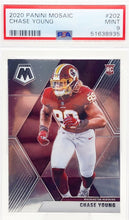 将图片加载到图库查看器,Chase Young 2020 Panini Mosaic Football #202 Rookie RC Washington Redskins PSA 9