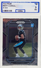 将图片加载到图库查看器,Matt Corral 2022 Panini Prizm Rookie Card RC Carolina Panthers #304 Parish 9 Mint