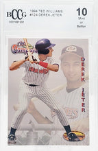 将图片加载到图库查看器,1994 Ted Williams Derek Jeter #124 Graded BCCG-10 Mint or Better