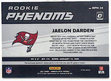 تحميل الصورة إلى عارض المعرض، 2021 DONRUSS OPTIC JAELON DARDEN ROOKIE PHENOMS RELIC/PATCH RED PRIZM #RPH-34 NM