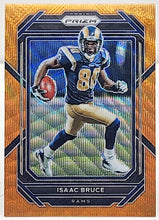 将图片加载到图库查看器,2022 Prizm #168 Isaac Bruce Orange Wave 15/60 Rams