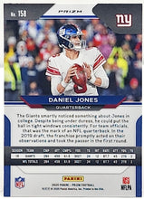 将图片加载到图库查看器,2020 Panini Prizm Red White Blue Daniel Jones #158 New York Giants Jersey Match