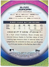 Load image into Gallery viewer, 2022 Bowman Inception Blue Foil #PABJ Blaze Jordan /99 Red Sox