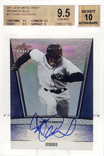 Load image into Gallery viewer, 2011 Leaf Metal Draft Prismatic Blue Ichiro Suzuki On Card Auto BGS 9.5 /10