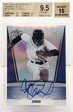 Load image into Gallery viewer, 2011 Leaf Metal Draft Prismatic Blue Ichiro Suzuki On Card Auto BGS 9.5 /10