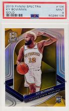 Load image into Gallery viewer, 2019-20 SPECTRA GOLD PRIZM RC ROOKIE KY BOWMAN #106 PSA 9 Mint GOLDEN STATE WARRIORS