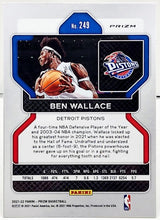 تحميل الصورة إلى عارض المعرض، 2021-2022 بانيني بريزم بولسار بن والاس # 249 ديترويت بيستونز