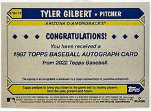 将图片加载到图库查看器,2022 Topps Update 1987 Tyler Gilbert Auto RC #87BA-TG Diamondback