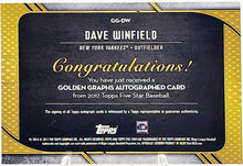 将图片加载到图库查看器,2017 Topps Five Star Golden Graphs Auto 01/10 Dave Winfield #GG-DW Signed Yankees Card