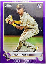 将图片加载到图库查看器,2022 Topps Chrome Update CJ Abrams RC Debut Purple Refractor #USC102 ROOKIE CARD