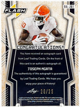 将图片加载到图库查看器,2022 Leaf Flash Blue Metalized Sparkles /25 Joseph Ngata #BA-JN1 Auto