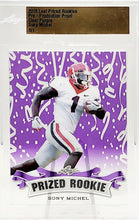 تحميل الصورة إلى عارض المعرض، 2018 Leaf Prized Rookies Sony Michel Clear Purple #1 Of 1